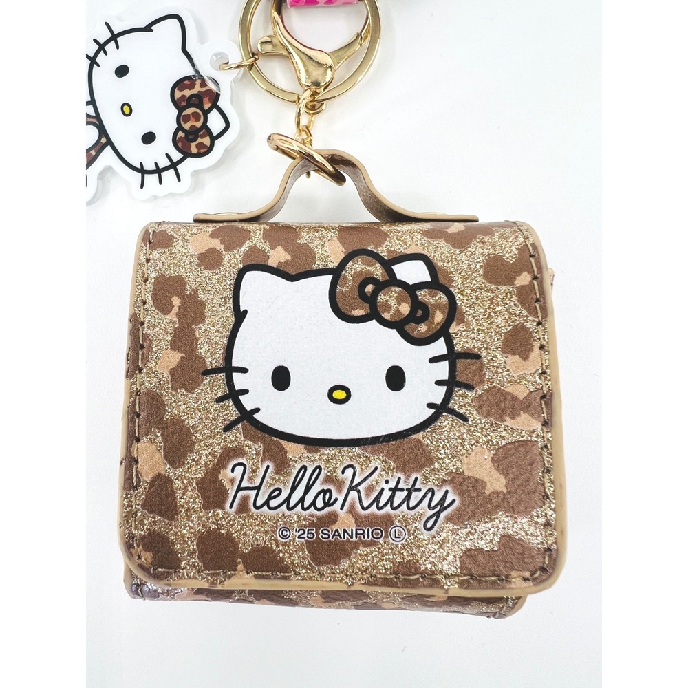 Sanrio Hello Kitty Mini Multi Pouch Charm Leopard Gogo Gal Series Japan Y2K NEW - Picture 2 of 6